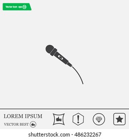 microphone web icon, flat design
