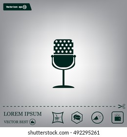 microphone web icon, flat design