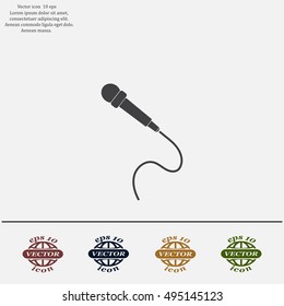 microphone web icon, flat design