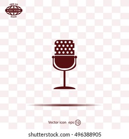 microphone web icon, flat design