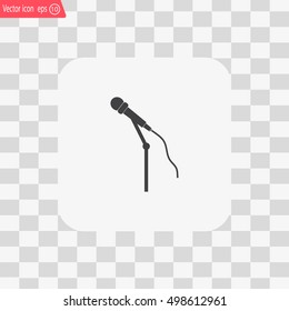 microphone web icon, flat design