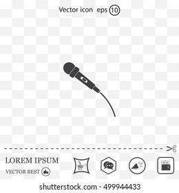microphone web icon, flat design