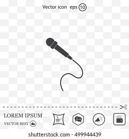 microphone web icon, flat design