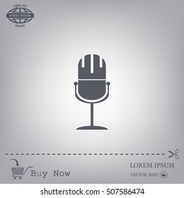 microphone web icon, flat design