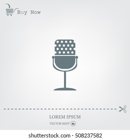 microphone web icon, flat design