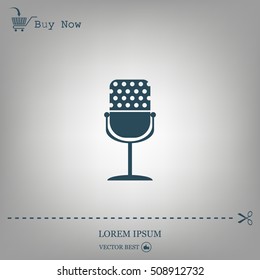 microphone web icon, flat design