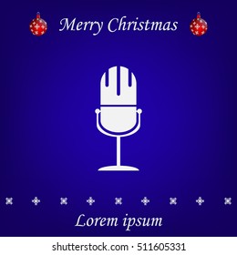 microphone web icon, flat design