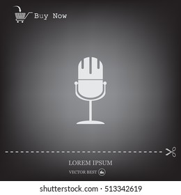 microphone web icon, flat design
