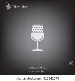microphone web icon, flat design