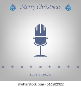 microphone web icon, flat design