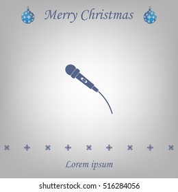 microphone web icon, flat design