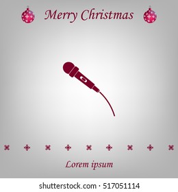 microphone web icon, flat design