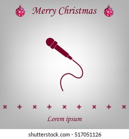 microphone web icon, flat design
