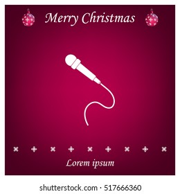 microphone web icon, flat design