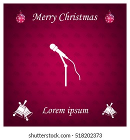 microphone web icon, flat design