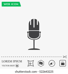 microphone web icon, flat design
