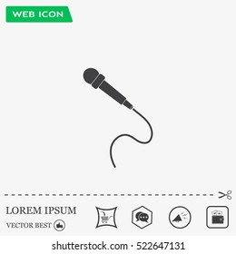 microphone web icon, flat design