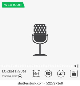 microphone web icon, flat design