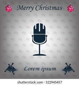 microphone web icon, flat design