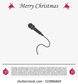 microphone web icon, flat design