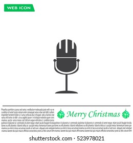 microphone web icon, flat design