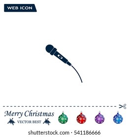 microphone web icon, flat design