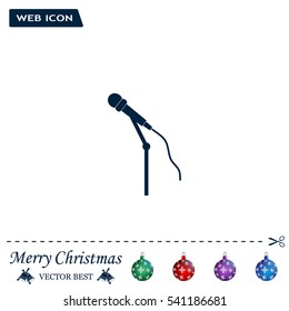 microphone web icon, flat design