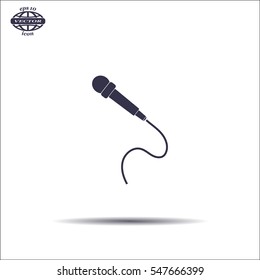 microphone web icon, flat design