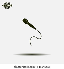 microphone web icon, flat design