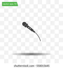 microphone web icon, flat design
