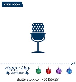 microphone web icon, flat design