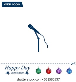 microphone web icon, flat design