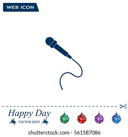 microphone web icon, flat design