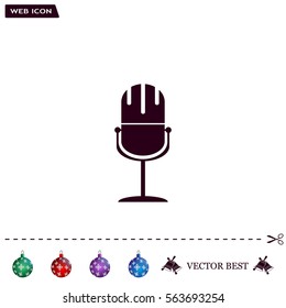 microphone web icon, flat design