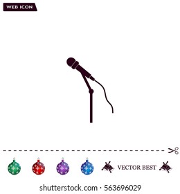 microphone web icon, flat design