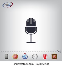 microphone web icon, flat design