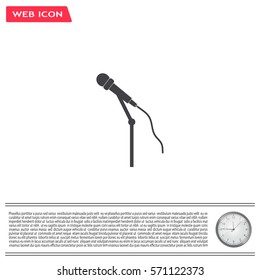 microphone web icon, flat design