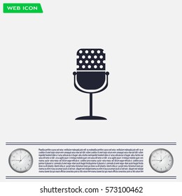 microphone web icon, flat design