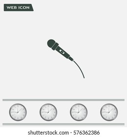 microphone web icon, flat design