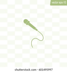 microphone web icon, flat design