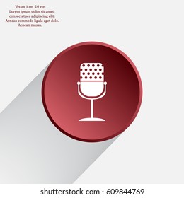 microphone web icon, flat design