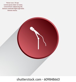 microphone web icon, flat design