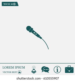 microphone web icon, flat design