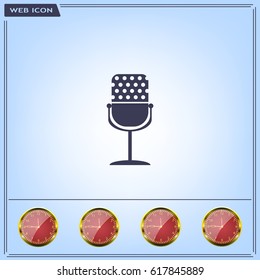 microphone web icon, flat design