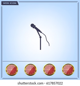 microphone web icon, flat design