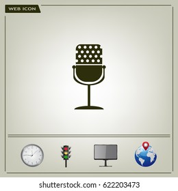 microphone web icon, flat design