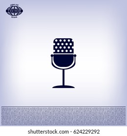microphone web icon, flat design