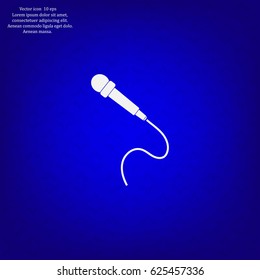 microphone web icon, flat design