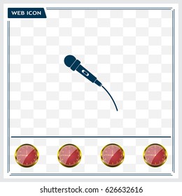 microphone web icon, flat design
