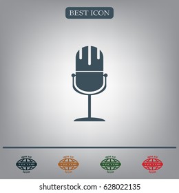 microphone web icon, flat design